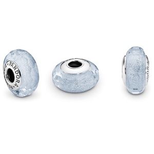 Pandora Frosty Mint Shimmer Glass Murano Charm